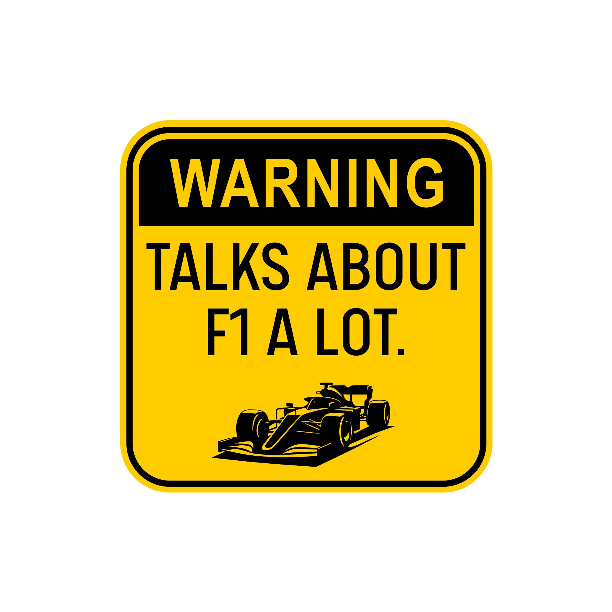 F1 Warning Sticker
