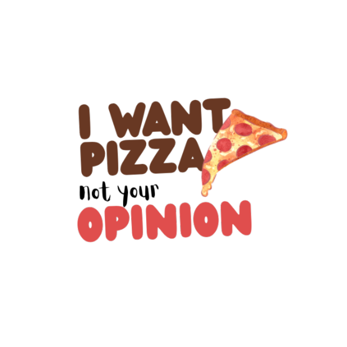 I want pizza Sticker